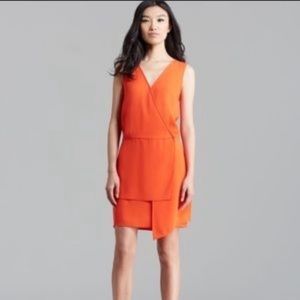 Tibi Bibelot Wrap Dress in Cayenne Orange Size 6